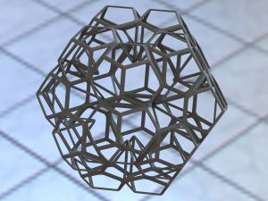 Wireframe Shape Penta Flake Dodecahedron 3D प्रिंट मॉडल