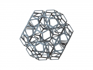 Wireframe Shape Penta Flake Dodecahedron Model Cetak 3D