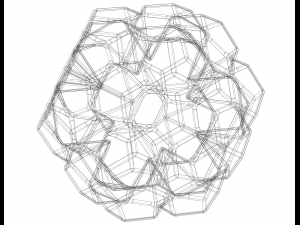 Wireframe Shape Penta Flake Dodecahedron Model Cetak 3D