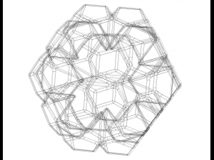 Wireframe Shape Penta Flake Dodecahedron Model Cetak 3D
