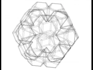 Wireframe Shape Penta Flake Dodecahedron 3D Print Model