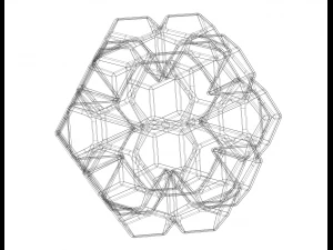 Wireframe Shape Penta Flake Dodecahedron 3D Print Model