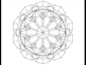 Wireframe Shape Penta Flake Dodecahedron Model Cetak 3D