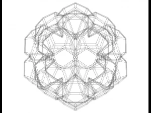 Wireframe Shape Penta Flake Dodecahedron 3D Print Model