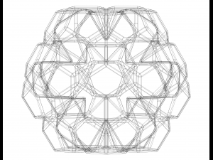 Wireframe Shape Penta Flake Dodecahedron Model Cetak 3D