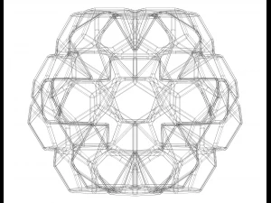 Wireframe Shape Penta Flake Dodecahedron 3D Print Model