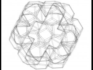 Wireframe Shape Penta Flake Dodecahedron Model Cetak 3D
