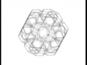 Wireframe Shape Penta Flake Dodecahedron Model Cetak 3D