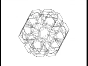 Wireframe Shape Penta Flake Dodecahedron 3D Print Model
