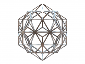 Wireframe Shape Compound of Dodecahedron and Icosahedron Modelo de impresión 3D
