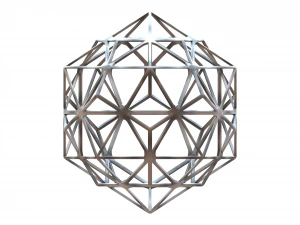 Wireframe Shape Compound of Dodecahedron and Icosahedron 3D Print Model