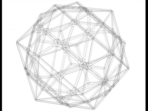 Wireframe Shape Compound of Dodecahedron and Icosahedron 3D Print Model