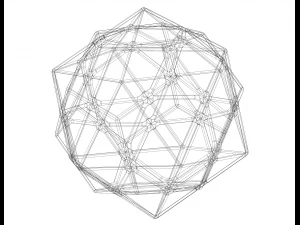 Wireframe Shape Compound of Dodecahedron and Icosahedron 3D Print Model