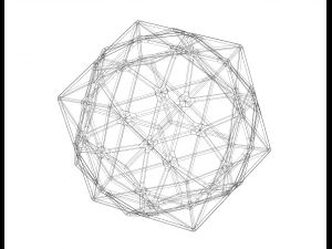Wireframe Shape Compound of Dodecahedron and Icosahedron 3D Print Model
