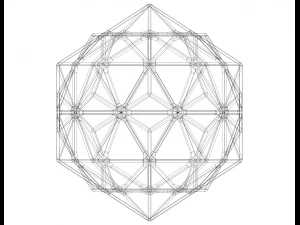Wireframe Shape Compound of Dodecahedron and Icosahedron 3D Print Model