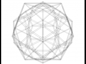 Wireframe Shape Compound of Dodecahedron and Icosahedron Modelo de impresión 3D