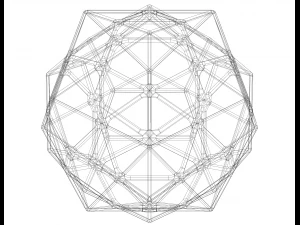 Wireframe Shape Compound of Dodecahedron and Icosahedron 3D Print Model