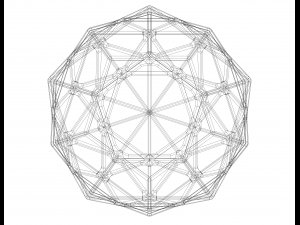 Wireframe Shape Compound of Dodecahedron and Icosahedron Modelo de impresión 3D