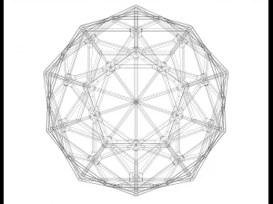 Wireframe Shape Compound of Dodecahedron and Icosahedron 3D Print Model