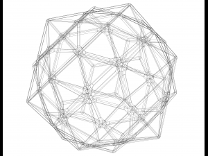 Wireframe Shape Compound of Dodecahedron and Icosahedron Modelo de impresión 3D