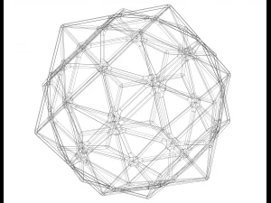 Wireframe Shape Compound of Dodecahedron and Icosahedron 3D Print Model