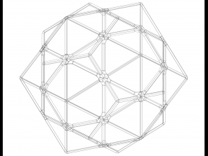 Wireframe Shape Compound of Dodecahedron and Icosahedron Modelo de impresión 3D