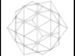 Wireframe Shape Compound of Dodecahedron and Icosahedron 3D Print Model