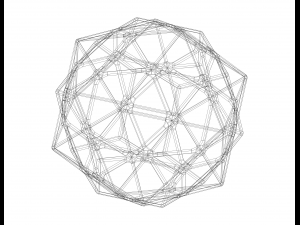 Wireframe Shape Compound of Dodecahedron and Icosahedron Modelo de impresión 3D