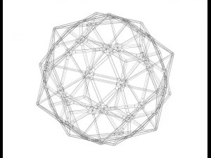 Wireframe Shape Compound of Dodecahedron and Icosahedron 3D Print Model