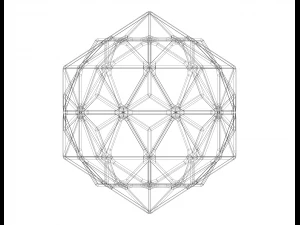 Wireframe Shape Compound of Dodecahedron and Icosahedron 3D Print Model