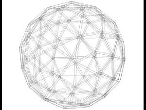 Wireframe Shape Pentakis Snub Dodecahedron 3D Print Model