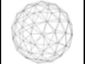 Wireframe Shape Pentakis Snub Dodecahedron 3D Print Model
