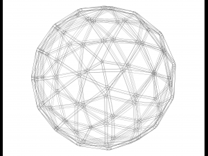 Wireframe Shape Pentakis Snub Dodecahedron 3D Print Model