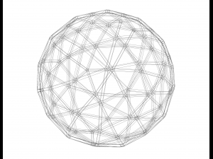 Wireframe Shape Pentakis Snub Dodecahedron 3D Print Model