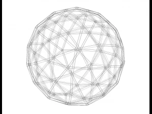 Wireframe Shape Pentakis Snub Dodecahedron 3D Print Model