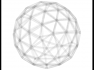 Wireframe Shape Pentakis Snub Dodecahedron 3D Print Model