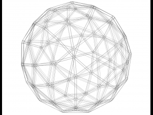 Wireframe Shape Pentakis Snub Dodecahedron 3D Print Model