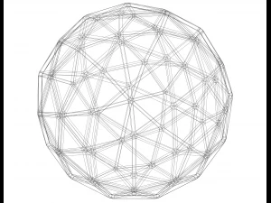 Wireframe Shape Pentakis Snub Dodecahedron 3D Print Model