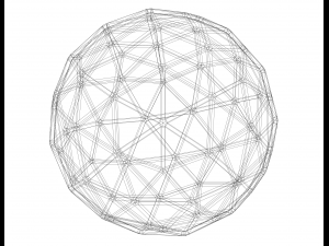 Wireframe Shape Pentakis Snub Dodecahedron 3D Print Model