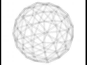 Wireframe Shape Pentakis Snub Dodecahedron 3D Print Model