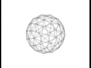 Wireframe Shape Pentakis Snub Dodecahedron 3D Print Model