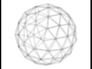 Wireframe Shape Pentakis Snub Dodecahedron 3D Print Model