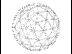 Wireframe Shape Pentakis Snub Dodecahedron 3D Print Model