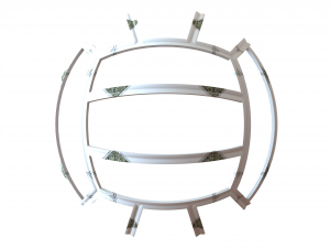 Wireframe Shape Geometric Volley Ball Model do druku 3D