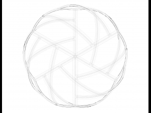 Wireframe Shape Geometric Volley Ball Model do druku 3D