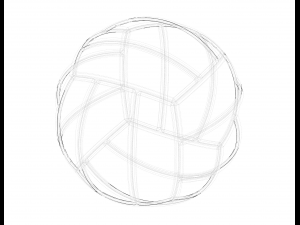 Wireframe Shape Geometric Volley Ball Model do druku 3D