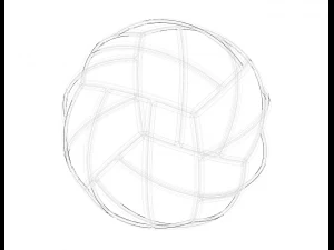 Wireframe Shape Geometric Volley Ball 3D Print Model