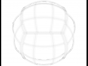 Wireframe Shape Geometric Volley Ball Model do druku 3D