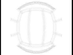 Wireframe Shape Geometric Volley Ball Model do druku 3D