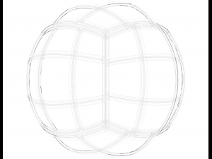Wireframe Shape Geometric Volley Ball Model do druku 3D